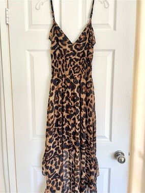 Love Haight Leopard Print High Low Dress